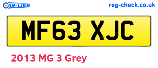 MF63XJC are the vehicle registration plates.