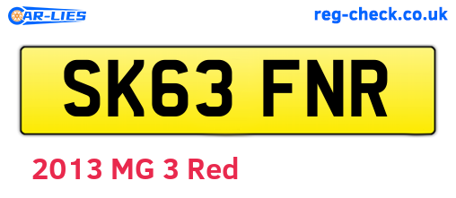 SK63FNR are the vehicle registration plates.