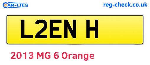L2ENH are the vehicle registration plates.