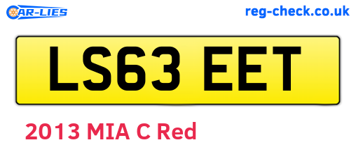 LS63EET are the vehicle registration plates.