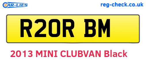 R20RBM are the vehicle registration plates.