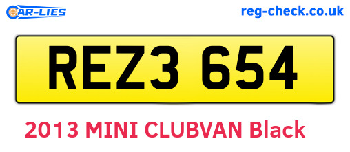 REZ3654 are the vehicle registration plates.