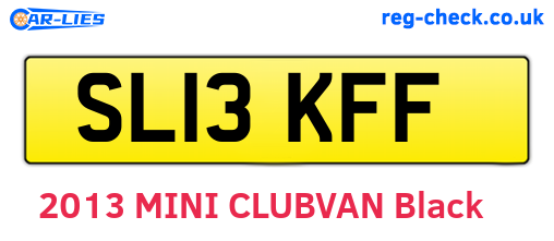 SL13KFF are the vehicle registration plates.