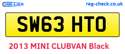 SW63HTO are the vehicle registration plates.