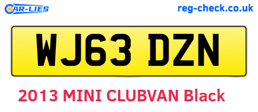 WJ63DZN are the vehicle registration plates.