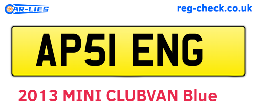 AP51ENG are the vehicle registration plates.