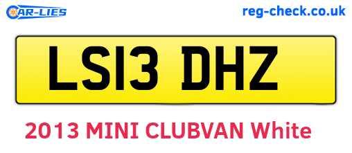 LS13DHZ are the vehicle registration plates.