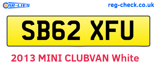 SB62XFU are the vehicle registration plates.
