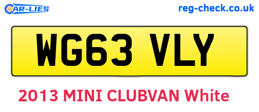 WG63VLY are the vehicle registration plates.