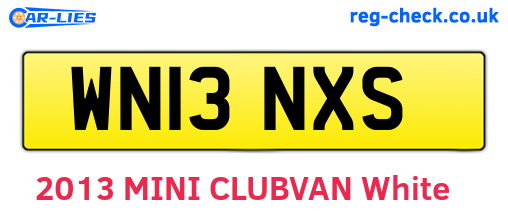 WN13NXS are the vehicle registration plates.
