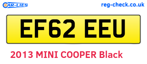 EF62EEU are the vehicle registration plates.