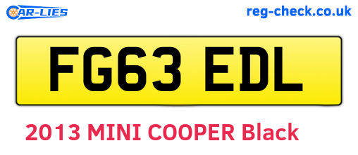 FG63EDL are the vehicle registration plates.