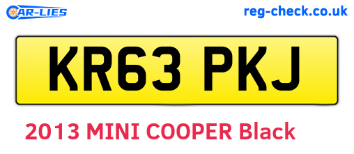 KR63PKJ are the vehicle registration plates.