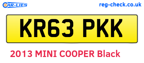 KR63PKK are the vehicle registration plates.