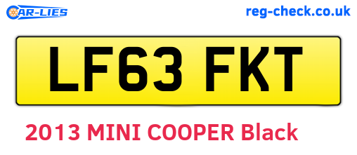 LF63FKT are the vehicle registration plates.