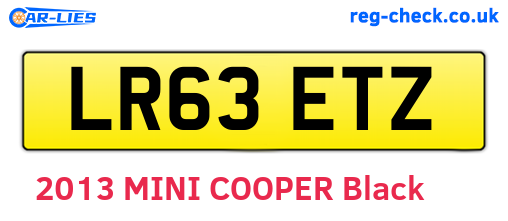 LR63ETZ are the vehicle registration plates.