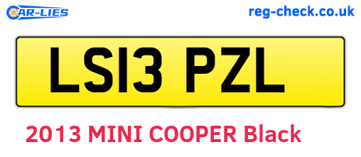 LS13PZL are the vehicle registration plates.