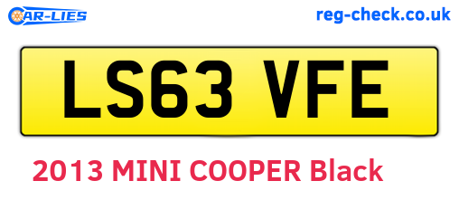 LS63VFE are the vehicle registration plates.