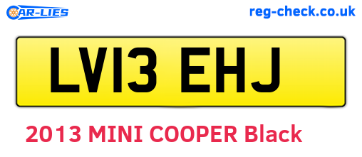 LV13EHJ are the vehicle registration plates.