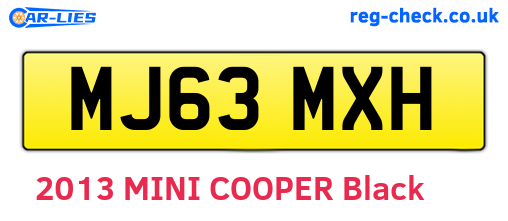 MJ63MXH are the vehicle registration plates.