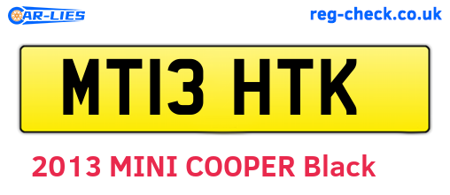 MT13HTK are the vehicle registration plates.