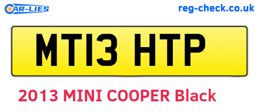 MT13HTP are the vehicle registration plates.