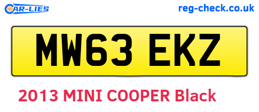 MW63EKZ are the vehicle registration plates.