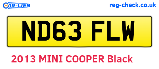 ND63FLW are the vehicle registration plates.