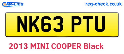 NK63PTU are the vehicle registration plates.