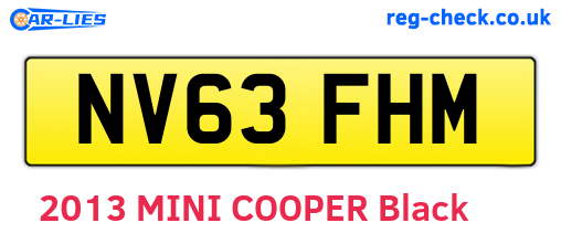 NV63FHM are the vehicle registration plates.