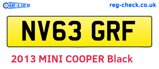 NV63GRF are the vehicle registration plates.