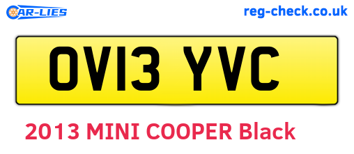 OV13YVC are the vehicle registration plates.