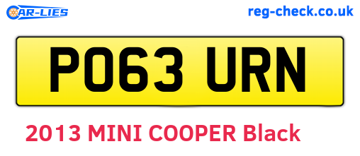 PO63URN are the vehicle registration plates.