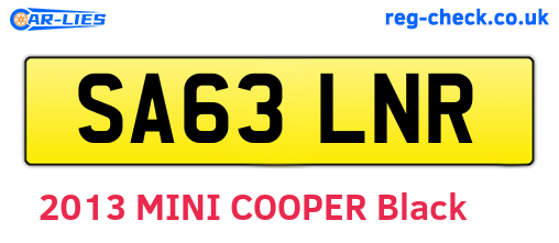 SA63LNR are the vehicle registration plates.
