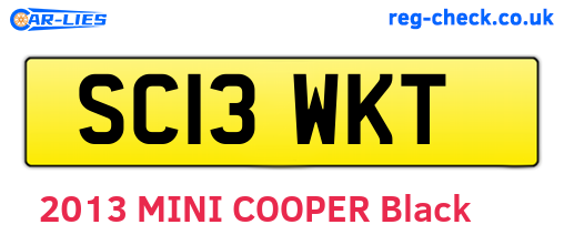 SC13WKT are the vehicle registration plates.