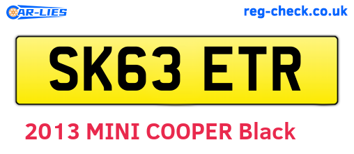 SK63ETR are the vehicle registration plates.
