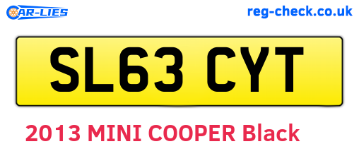 SL63CYT are the vehicle registration plates.