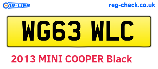 WG63WLC are the vehicle registration plates.