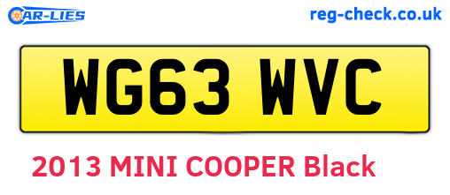 WG63WVC are the vehicle registration plates.