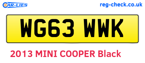 WG63WWK are the vehicle registration plates.
