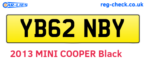 YB62NBY are the vehicle registration plates.