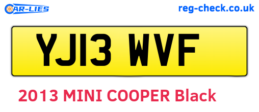 YJ13WVF are the vehicle registration plates.