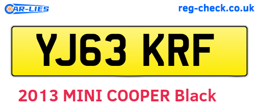 YJ63KRF are the vehicle registration plates.