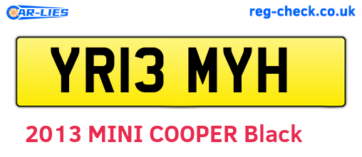 YR13MYH are the vehicle registration plates.