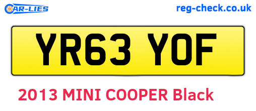 YR63YOF are the vehicle registration plates.