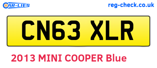 CN63XLR are the vehicle registration plates.