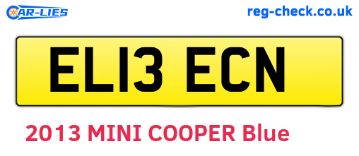 EL13ECN are the vehicle registration plates.