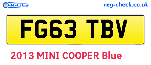 FG63TBV are the vehicle registration plates.