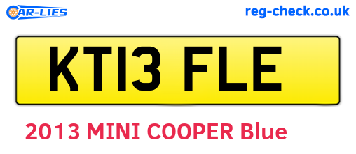 KT13FLE are the vehicle registration plates.