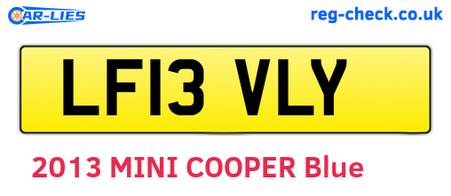 LF13VLY are the vehicle registration plates.